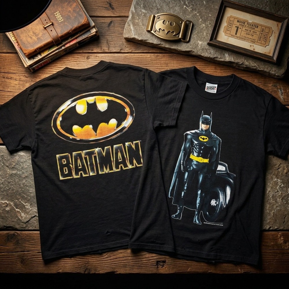 Vintage 1989 Batman T-Shirt Men Large Spring Ford Single Stitch DC Comics Promo